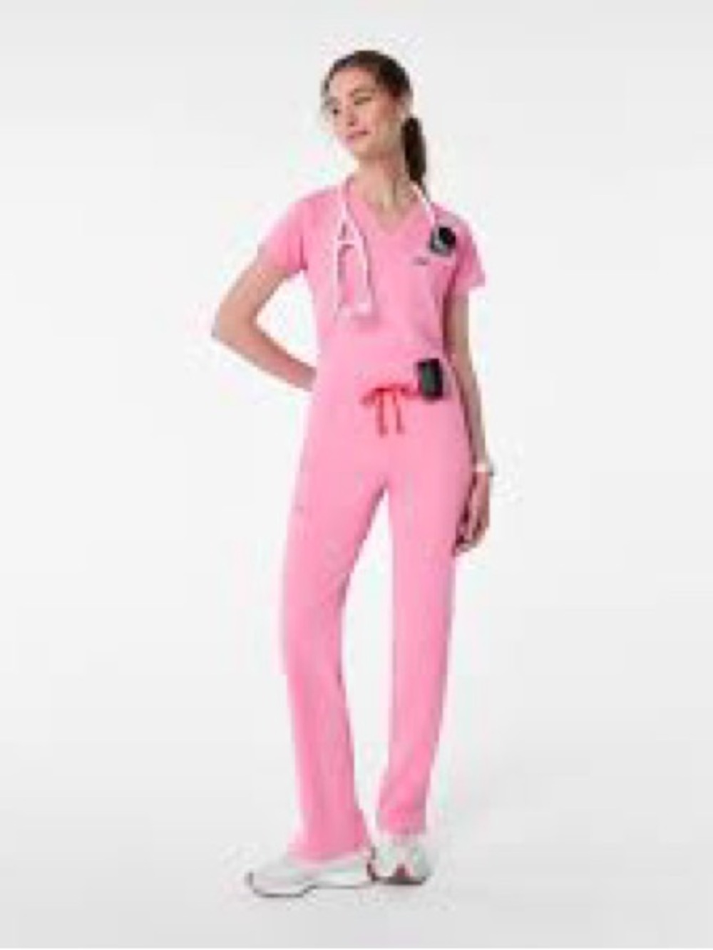 Women's Sunrise Pink Kade -
Petite Straight-Leg Scrub Pant
